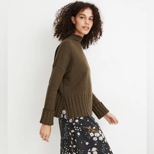 SOLD Madewell Glenmoor Mockneck Sweater in Cotton-Merino Yarn Size XS